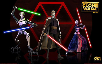Star Wars: The Clone Wars (2008) — Dark Trio, Star Wars: The Clone Wars (2008), Count Dooku, General Grievous, Asajj Ventress HD wallpaper