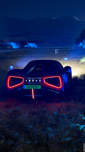 Forza horizon, automotive_exterior, automotive_design, blue, neon HD phone wallpaper