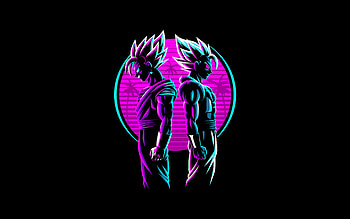 Dragon Ball, , Son Goku, Goku Vegeta, DBZ, japanese manga, neon art, Dragon Ball characters, DBZ characters HD wallpaper