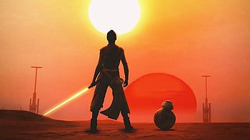 Rey And Bb8 , rey, bb-8, star-wars, digital-art, artist, artwork HD wallpaper