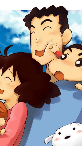 Shinchan Family, family HD phone wallpaper