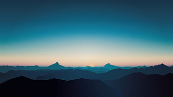 Silent Mountains Minimal , minimalism, minimalist, mountains, artist, artwork, digital-art, deviantart HD wallpaper
