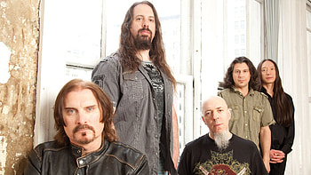 dream theater, band, window, beards, hair HD wallpaper