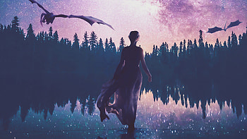 Mother Of Dragons In The Hereafter, daenerys-targaryen, game-of-thrones, tv-shows, artist, artwork, digital-art, deviantart HD wallpaper