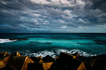 Nature, Sky, Clouds, Horizon, Shore, Bank, Ocean, Surf HD wallpaper
