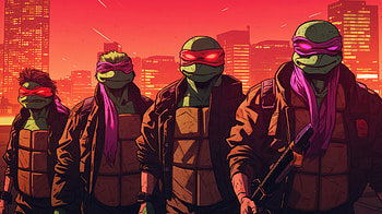 Teenage Mutant Ninja Turtles Hotline Miami, teenage-mutant-ninja-turtles-mutant-mayhem, teenage-mutant-ninja-turtles, animated-movies, 2023-movies, movies, artist, artwork, digital-art HD wallpaper