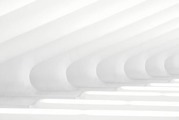 Minimalist white architectural interior showcasing futuristic design in New York. HD wallpaper