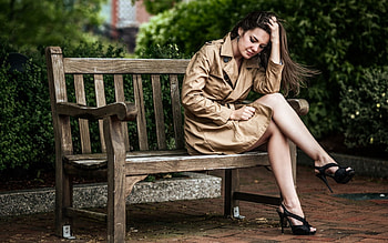 Beautiful girl on the bench in the park, bench, in, beautiful, the, girl, park, on HD wallpaper