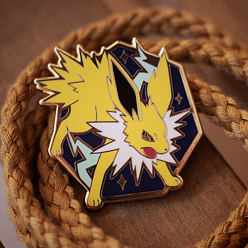 Jolteon, Electric enamel pin, Video game style, Collection must-have HD phone wallpaper