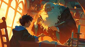 Harry Potter and Dumbledore, movie, Harry Potter, Albus Dumbledore HD wallpaper