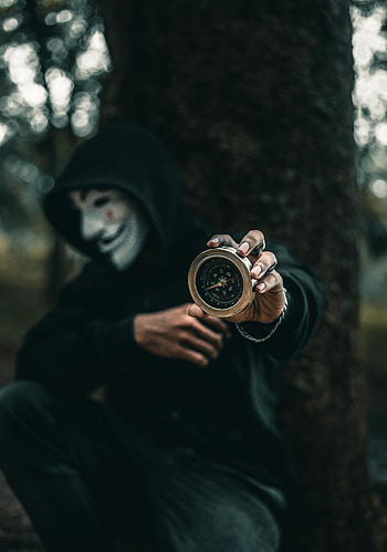 Anonymous, Miscellanea, Miscellaneous, Mask, Human, Person, Hood, Compass HD phone wallpaper