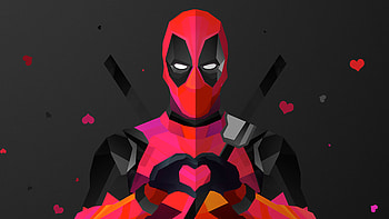 Deadpool Abstract Artwork, deadpool, abstract, artwork, superheroes, love HD wallpaper