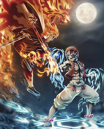 Rengoku vs Akaza, Azaka HD phone wallpaper