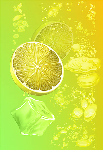 Art, Ice, Bubbles, Liquid, Lemon, Lobules, Slices HD phone wallpaper