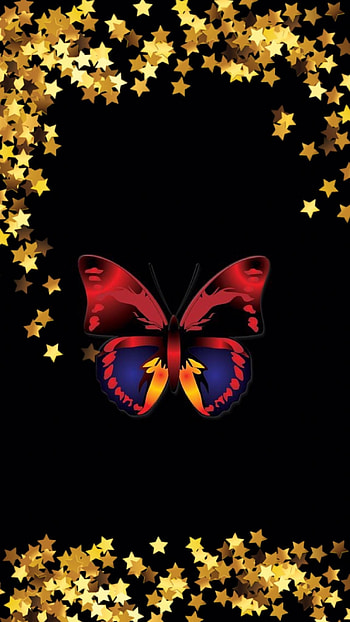 Red Butterfly, Beautiful Aesthetic HD phone wallpaper