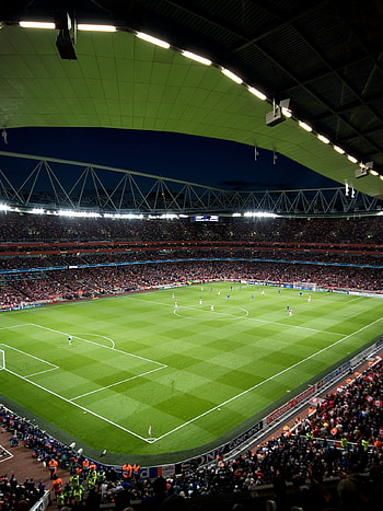 Football Field, Champions League, Excited spectators, Clashing titans HD phone wallpaper