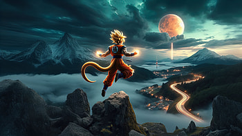 The Power Of Goku, goku, dragon-ball, anime, ai, artwork, digital-art, deviantart, artist HD wallpaper