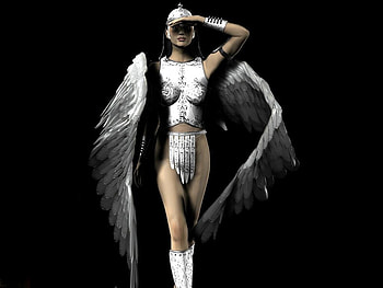 Angel, abstract, fantasy HD wallpaper