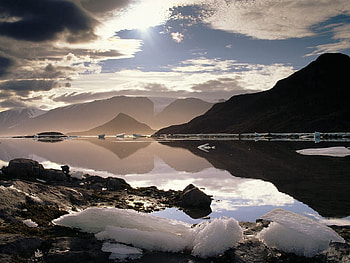 Nature, Stones, Sky, Mountains, Ice, Lake HD wallpaper