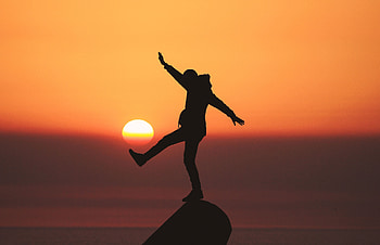 Sunset, Sun, Dark, Silhouette, Human, Person HD wallpaper