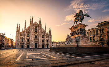 Milan Cathedral, Piazza del Duomo, Fine art graphy, Nico Trinkhaus HD wallpaper