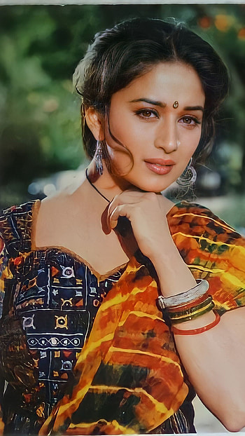 Madhuri Dixit, bollywood actress, vintage HD phone wallpaper