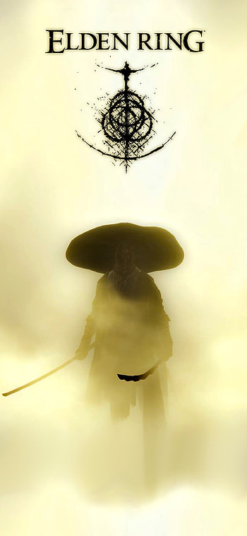 Elden ring Samurai, katana, background, eldenring HD phone wallpaper