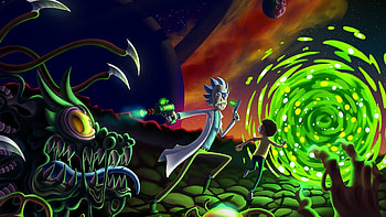 Rick and Morty, Computer , High definition, Digital backgrounds HD wallpaper