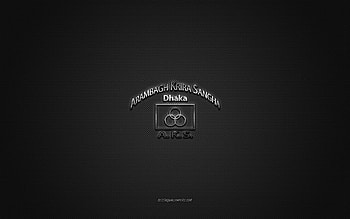 Arambagh Krira Sangha, Bangladesh football club, silver logo, gray carbon fiber background, Bangladesh Premier League, football, Dhaka, Bangladesh, Arambagh Krira Sangha logo HD wallpaper