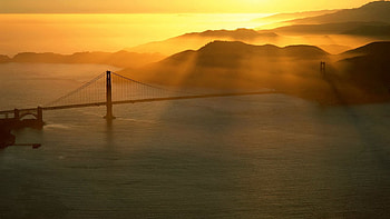 Nature, Sea, Sun, Rays, Beams, Bridge, Morning HD wallpaper