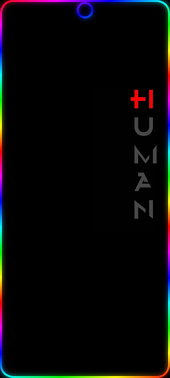 Punch hole, electric blue, magenta, lock screen, one plus, design, black, notch HD phone wallpaper
