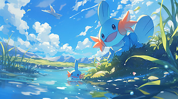 Mudkip Adventure - Anime Pokémon, Anime, Pokemon, Mudkip (Pokémon) HD wallpaper