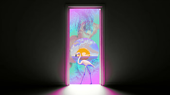 Flamingo Vaporwave , flamingos, vaporwave, artist, artwork, digital-art HD wallpaper