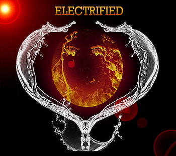 Electrified, water, fire, eletric, light HD wallpaper
