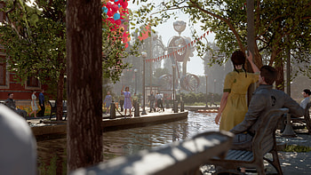 Atomic Heart Game Scenic Park - Background, video game, Atomic Heart, park, festival, people HD wallpaper