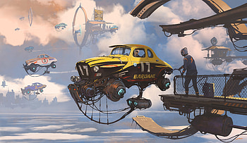 Refuel In Hover World , artist, artwork, digital-art, artstation HD wallpaper