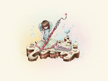Doll, cute, toy, girl, fantasy HD wallpaper