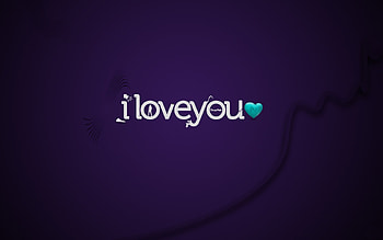 I Love U Typo, love, typography, artist HD wallpaper