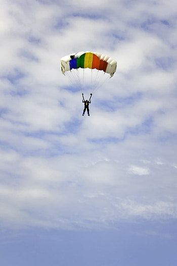 Sky, Miscellanea, Miscellaneous, Paragliding, Paraglider, Air, Aerial HD phone wallpaper