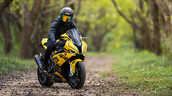 Yellow Black BMW S1000RR Motorcycle Bike HD wallpaper