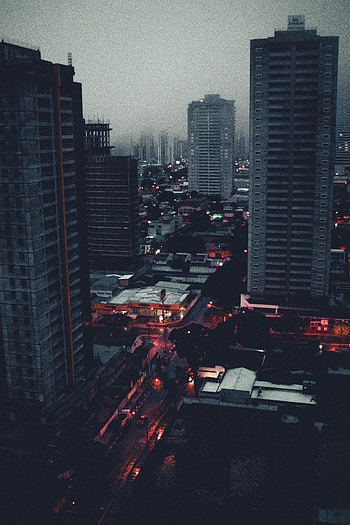 Cities, City, Building, View From Above, Fog HD phone wallpaper