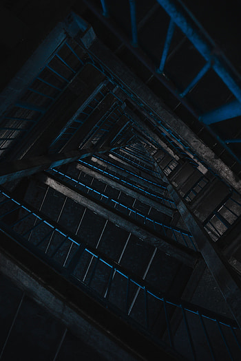 Dark, Design, Construction, Stairs, Ladder, Bottom View HD phone wallpaper