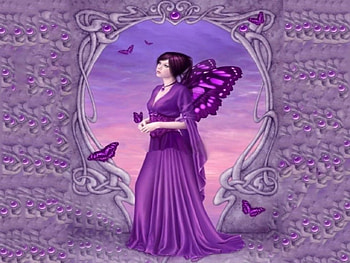 Fairy, Fantasy, Butterfly, Purple HD wallpaper