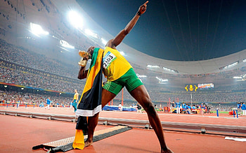 Usain Bolt, Sports , Olympic glory, Inspiring athlete HD wallpaper