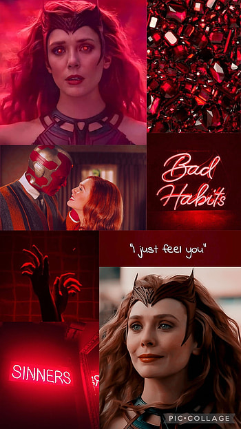 Scarlett Witch (Wanda), red HD phone wallpaper
