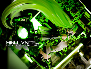 miku VN02 mix, vn02, miku, awesome, green, vocaloid HD wallpaper