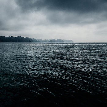 Nature, Water, Sea, Clouds, Fog, Gloomy HD phone wallpaper