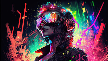 Raver Girl , ai, artist, artwork, digital-art, deviantart HD wallpaper