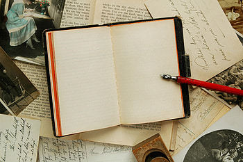 Miscellanea, Miscellaneous, Old, Table, Letters, Notebook, Notepad, Pen, Emptiness, Void HD wallpaper