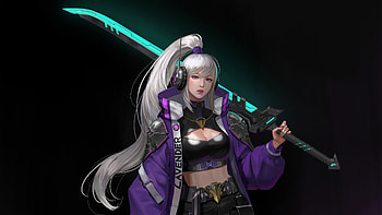 White Hair Asian With Sword, artist, artwork, artstation, sword, warrior HD wallpaper